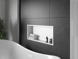 Mexen X-Wall-R étagère encastrée avec collerette 75 x 30 cm, blanche - 1920753010