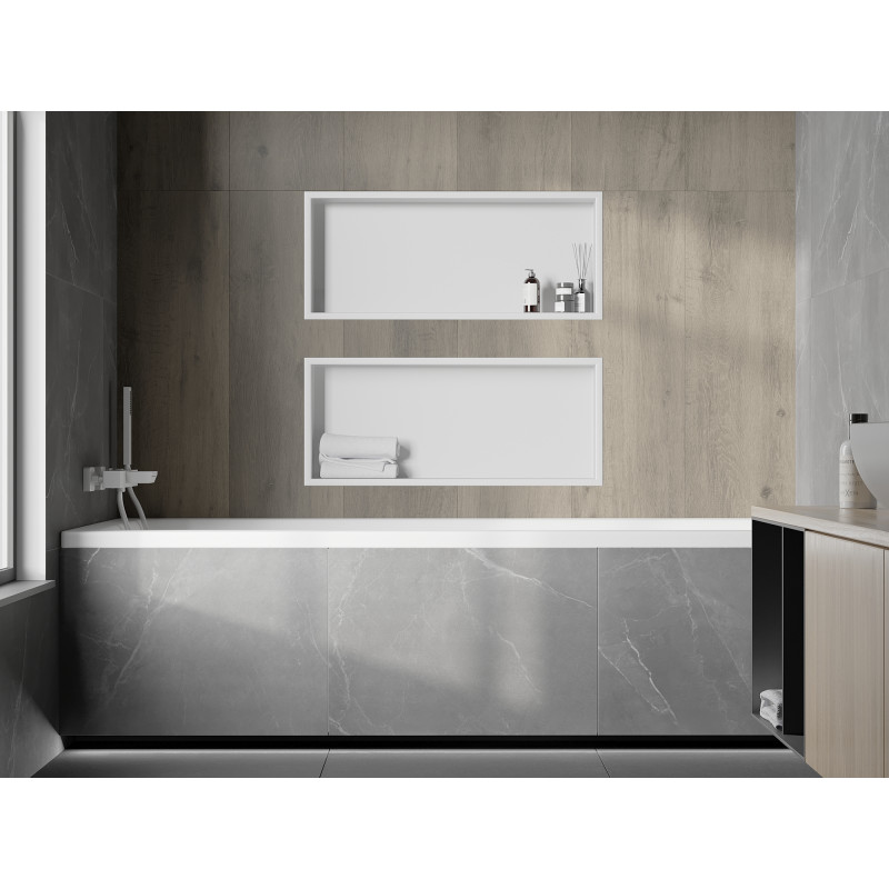 Mexen X-Wall-R étagère encastrée avec rebord 75 x 30 cm, blanche - 1920753010