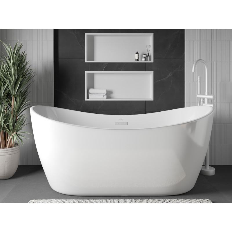 Mexen X-Wall-R étagère encastrée avec rebord 75 x 30 cm, blanche - 1920753010