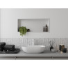 Mexen X-Wall-R étagère encastrée avec collerette 75 x 30 cm, blanche - 1920753010