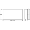 Mexen X-Wall-R étagère encastrée avec rebord 75 x 30 cm, inox - 1910753010