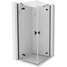 Mexen Mist H Duo cabine de douche pivotante 70 x 70 cm, transparent, noir - 8A5-070L-070P-70-00