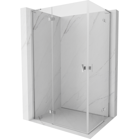 Mexen Mist H L Duo cabine de douche pivotante 85 x 75 cm, transparent, chrome - 8A5L-085L-075P-01-00