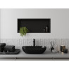 Mexen X-Wall-R étagère encastrée avec collerette 75 x 30 cm, noire - 1970753010