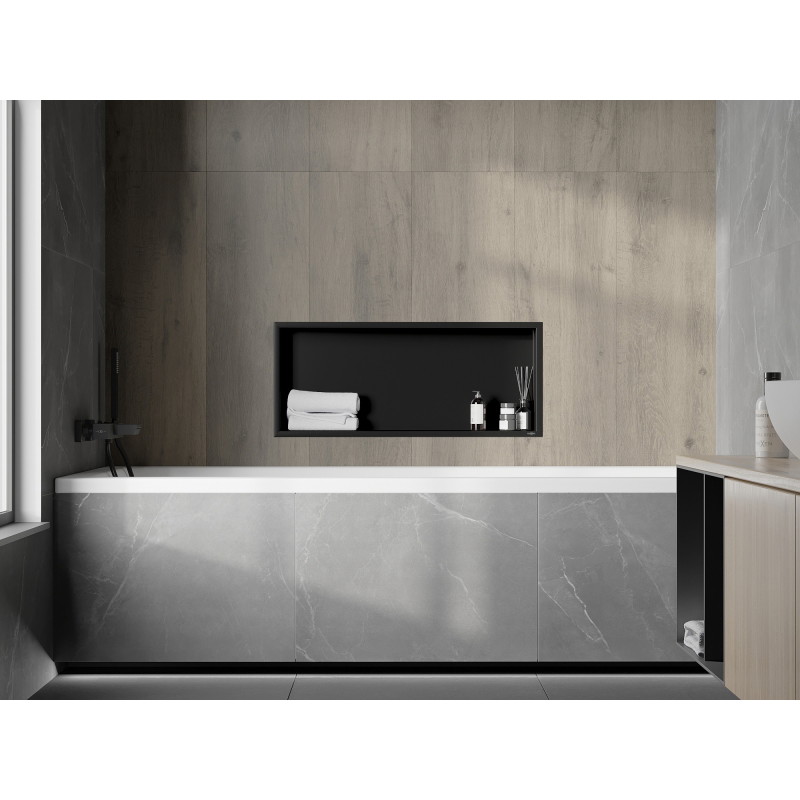 Mexen X-Wall-R étagère encastrée avec collerette 75 x 30 cm, noir - 1970753010
