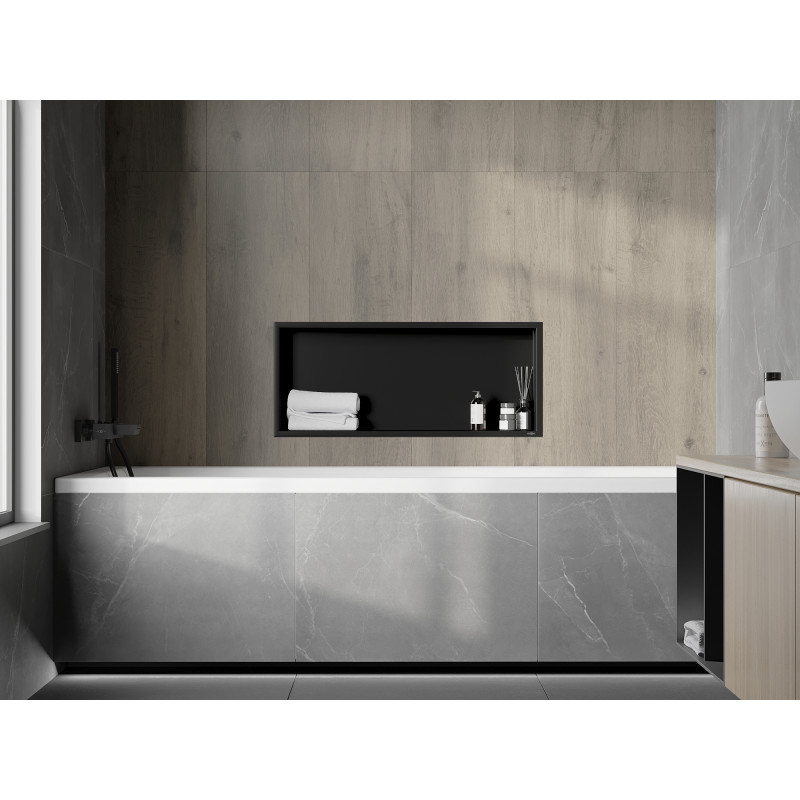 Mexen X-Wall-R étagère encastrée avec rebord 75 x 30 cm, noire - 1970753010