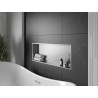 Mexen X-Wall-R étagère à encastrer avec collerette 90 x 30 cm, inox - 1910903010