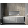 Mexen X-Wall-R étagère à encastrer avec collerette 90 x 30 cm, inox - 1910903010
