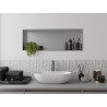Mexen X-Wall-R étagère à encastrer avec collerette 90 x 30 cm, inox - 1910903010