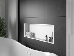Mexen X-Wall-R étagère encastrée avec rebord 90 x 30 cm, blanche - 1920903010