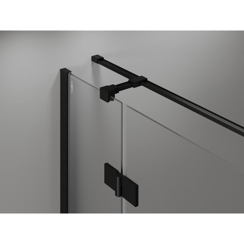Mexen Mist-H T cabine de douche pivotante droite 95 x 90 cm, transparent, noir - 8A5T-095-090-70-00-P