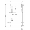 Mexen DF62 ensemble de douche coulissant, gris canon brossé - 785624582-66