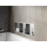 Mexen X-Wall-R étagère encastrée avec collerette et tablette 90 x 30 cm, inox - 1910903010S