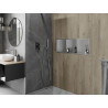 Mexen X-Wall-R étagère encastrée avec collerette et tablette 90 x 30 cm, inox - 1910903010S