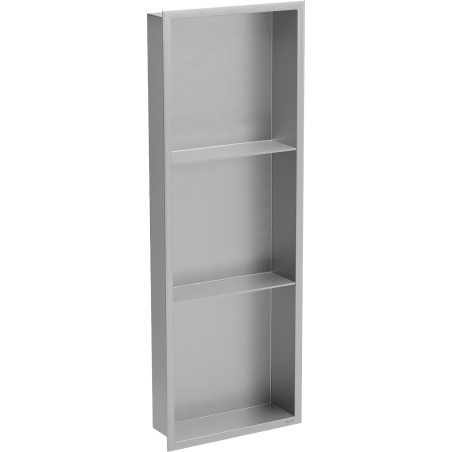 Mexen X-Wall-R étagère encastrée avec rebord et étagère 90 x 30 cm, inox - 1910903010S