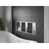 Mexen X-Wall-R étagère encastrée avec rebord et tablette 90 x 30 cm, inox - 1910903010S