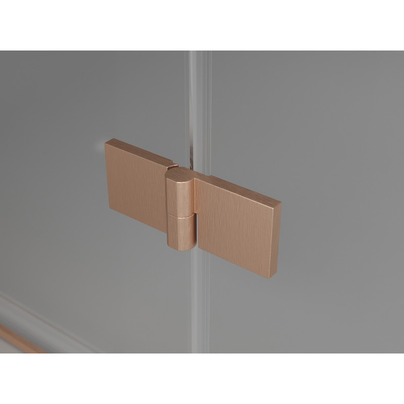 Mexen Mist-H Duo cabine de douche pivotante droite 100 x 105 cm, transparent, cuivre brossé - 8A5-100L-105P-65-00