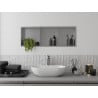 Mexen X-Wall-R étagère encastrée avec collerette et étagère 90 x 30 cm, inox - 1910903010S