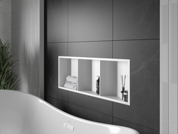 Mexen X-Wall-R étagère encastrée avec col et étagère 90 x 30 cm, blanche - 1920903010S