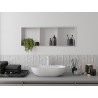 Mexen X-Wall-R étagère encastrée avec col et étagère 90 x 30 cm, blanche - 1920903010S