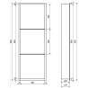 Mexen X-Wall-R étagère encastrée avec rebord et étagère 90 x 30 cm, or - 1950903010S