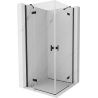 Mexen Mist-H Duo cabine de douche battante 80 x 80 cm, transparent, noir - 8A5-080L-080P-70-00