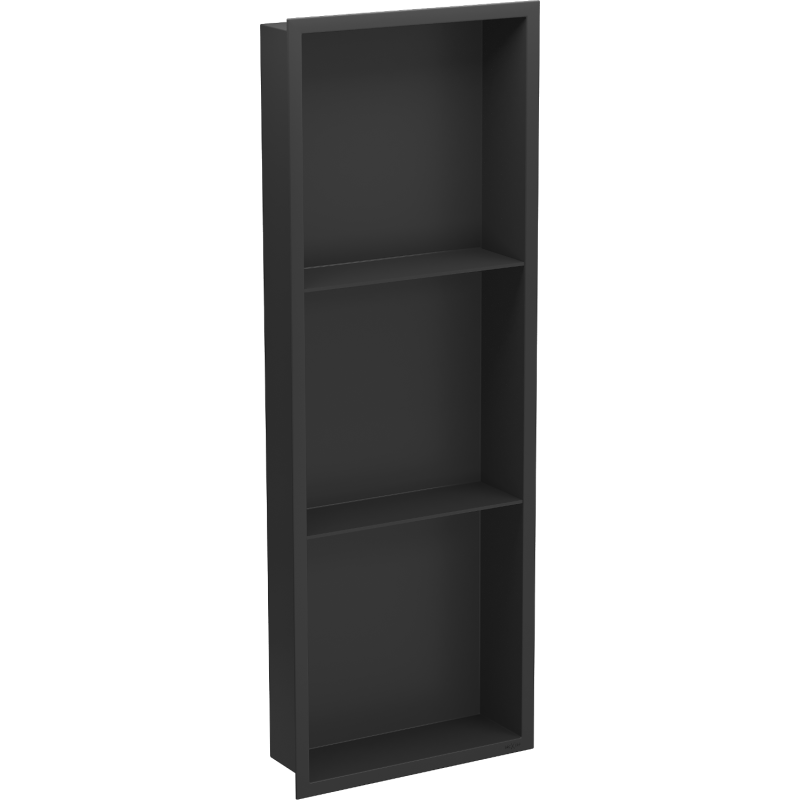 Mexen X-Wall-R étagère encastrée avec rebord et étagère 90 x 30 cm, noire - 1970903010S