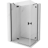 Mexen Mist-H Duo cabine de douche pivotante gauche 95 x 90 cm, transparent, noir - 8A5-095L-090P-70-00