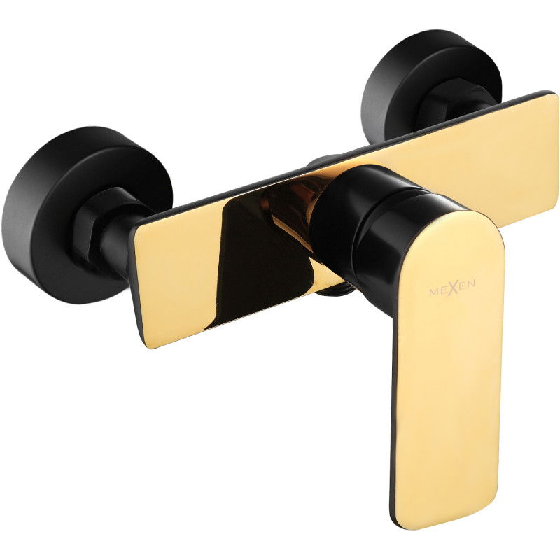 Mexen Alfa robinet de douche, Noir/Or - 745740-75