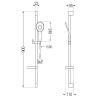 Mexen DS73 ensemble de douche coulissant, noir - 785734583-70
