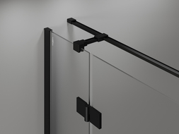 Cabine de douche pivotante Mexen Mist H 110 x 110 cm, transparente, noire - 8A5T-110-110-70-00-P