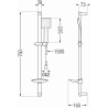 Mexen DB45 ensemble de douche coulissant, chromé - 785454584-00