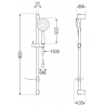 Mexen DF67 ensemble de douche coulissant, chrome - 785674582-00