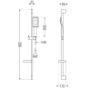 Mexen DS54 ensemble de douche coulissant, noir - 785544583-71