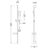 Mexen DS49 ensemble de douche coulissant, noir/or - 785494583-57