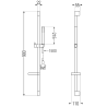 Mexen DS77 ensemble de douche coulissant, noir - 785774583-70