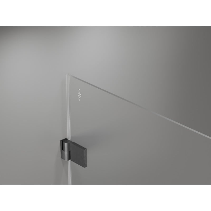 Mexen Lunar-B cabine de douche pivotante droite 100 x 100 cm, transparent, gris canon brossé - 832-100-100-66-00-P