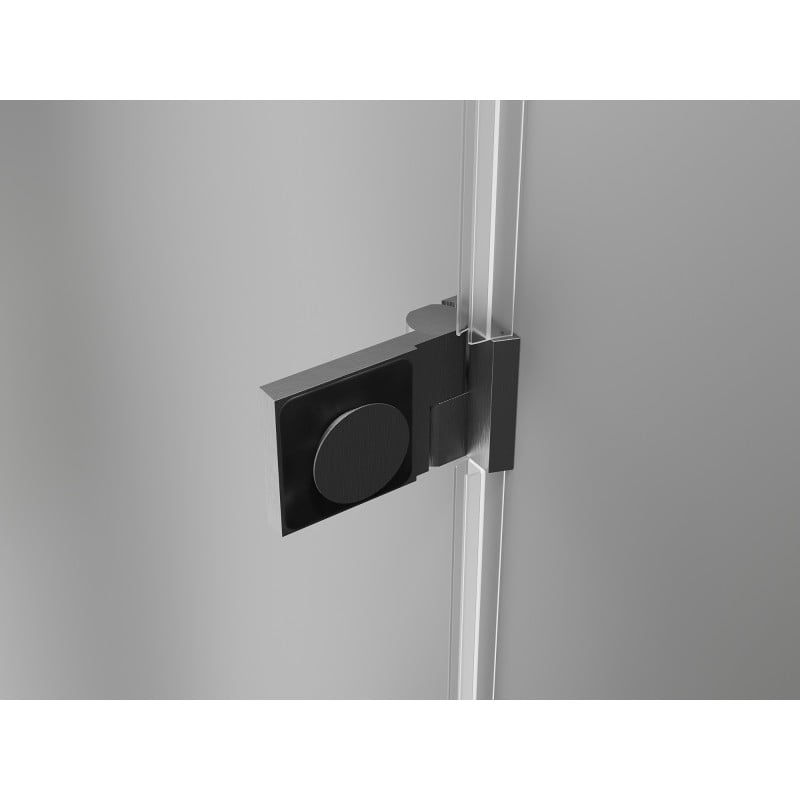 Mexen Lunar-B cabine de douche pivotante droite 100 x 100 cm, transparent, gris canon brossé - 832-100-100-66-00-P