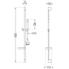 Mexen DS70 ensemble de douche coulissant, noir - 785704583-70