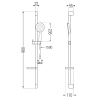 Mexen DS67 ensemble de douche coulissant, chromé - 785674583-00