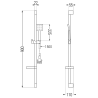 Mexen DS45 ensemble de douche coulissant, noir - 785454583-70