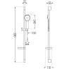 Mexen DS40 ensemble de douche coulissant, noir - 785404583-70