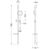 Ensemble de douche coulissant Mexen DS33, noir - 785334583-70