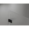 Mexen Lunar-B cabine de douche pivotante gauche 100 x 70 cm, transparent, noir - 832-100-070-70-00-L
