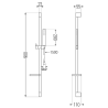 Mexen DS00 ensemble de douche coulissant, noir - 785004583-70