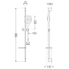 Mexen DS17 kit de douche coulissant, noir - 785174583-70