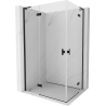 Mexen Mist-H L Duo cabine de douche pivotante gauche 85 x 80 cm, transparent, noir - 8A5L-085L-080P-70-00