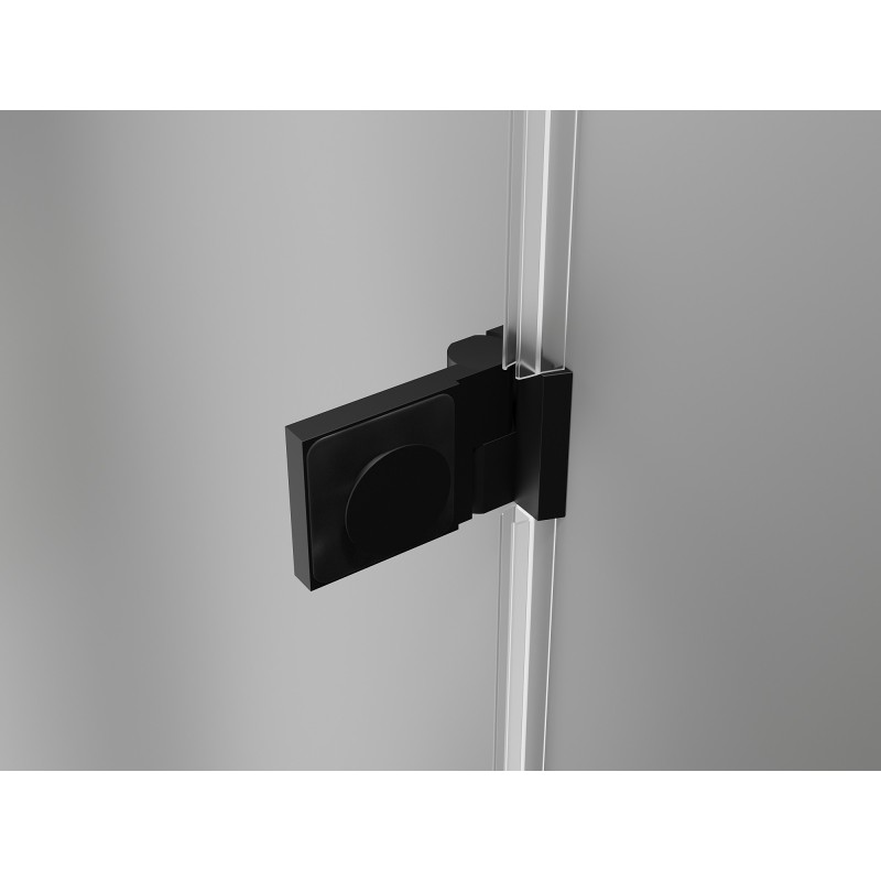 Mexen Lunar-B cabine de douche pivotante gauche 100 x 80 cm, transparent, noir - 832-100-080-70-00-L