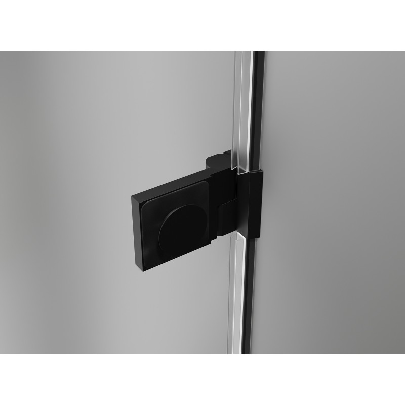 Mexen Lunar-B cabine de douche pivotante gauche 100 x 80 cm, transparent, noir - 832-100-080-70-00-L