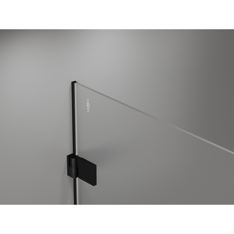 Mexen Lunar-B cabine de douche pivotante gauche 95 x 90 cm, transparent, noir - 832-095-090-70-00-L